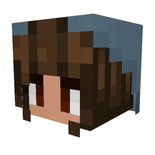 Snubble Minecraft avatar head, 3D render