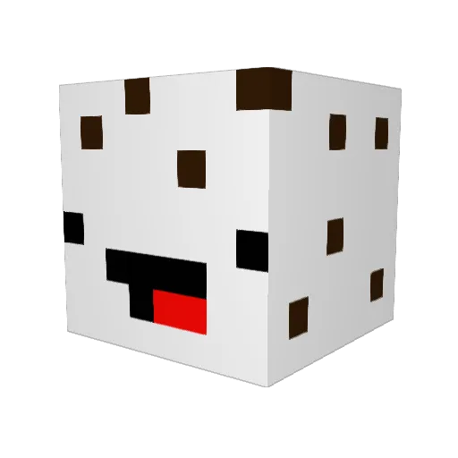 SnuffCake Minecraft avatar head, 3D render