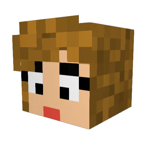 Snuffaluffagous Minecraft avatar head, 3D render