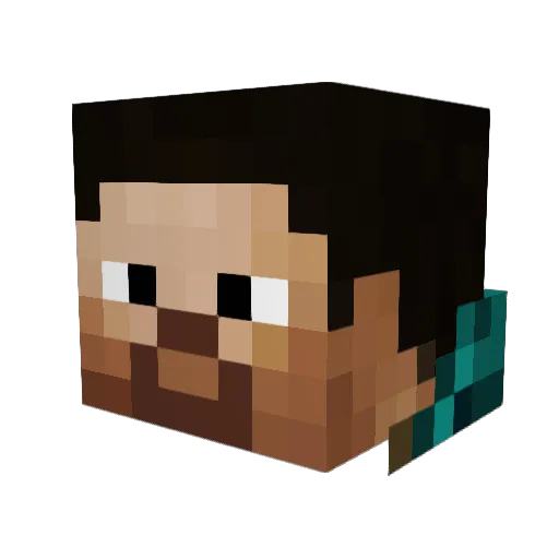 Snuffmaster Minecraft avatar head, 3D render