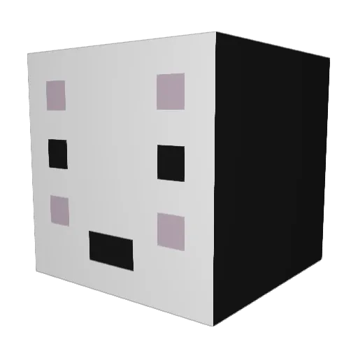 Snufkinny Minecraft avatar head, 3D render