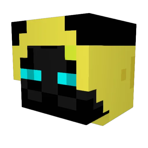 Snugggles Minecraft avatar head, 3D render