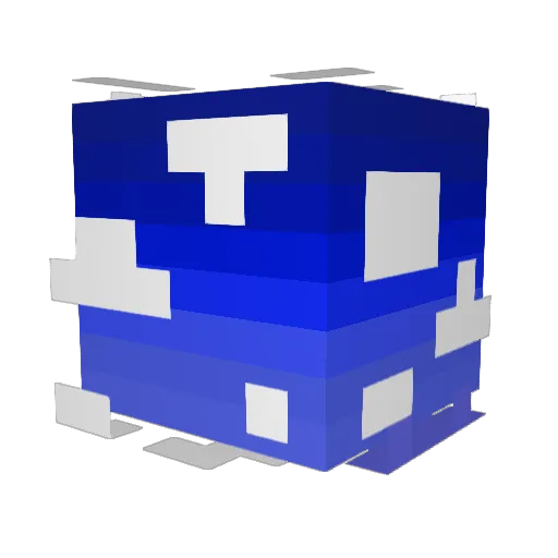 SnuggleCloud Minecraft avatar head, 3D render