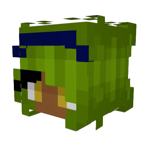 SnuggleKin Minecraft avatar head, 3D render