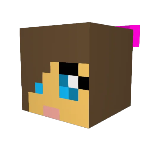 Snuggles67 Minecraft avatar head, 3D render