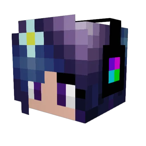 Snugglikins Minecraft avatar head, 3D render