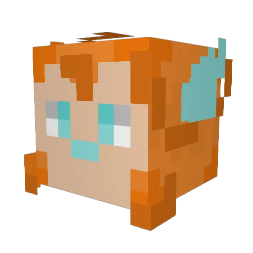 Snuggls2112 Minecraft avatar head, 3D render
