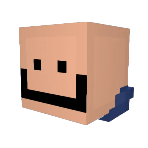 SnugsU Minecraft avatar head, 3D render