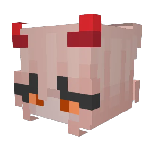 Snuiduif Minecraft avatar head, 3D render