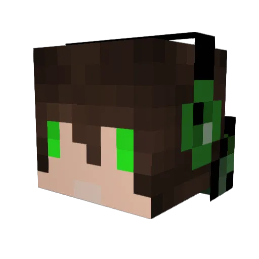 SnuomiQ Minecraft avatar head, 3D render
