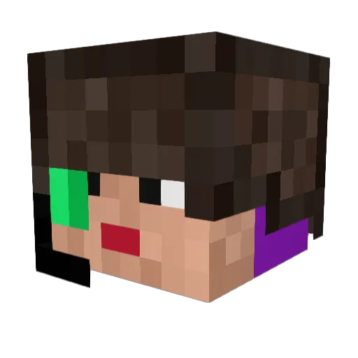 Snurgles Minecraft avatar head, 3D render