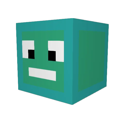Snurzel Minecraft avatar head, 3D render