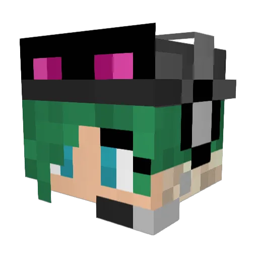 SnusCrafter187 Minecraft avatar head, 3D render