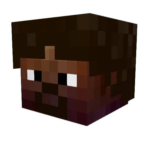 SnusVillain Minecraft avatar head, 3D render