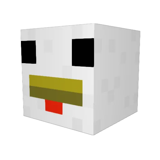 Snusb Minecraft avatar head, 3D render