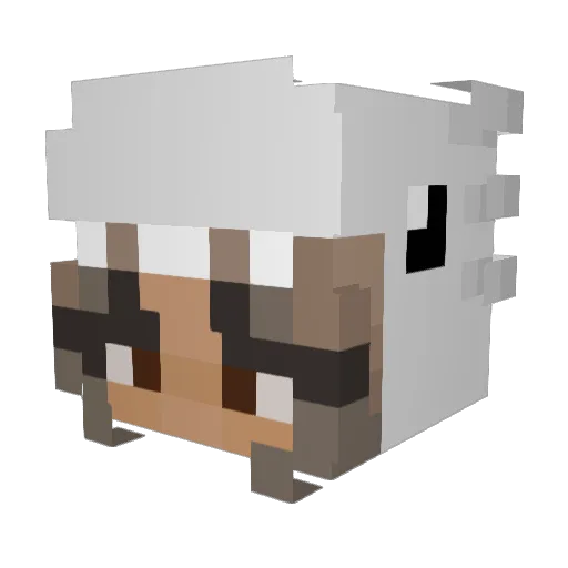 SnusiX Minecraft avatar head, 3D render