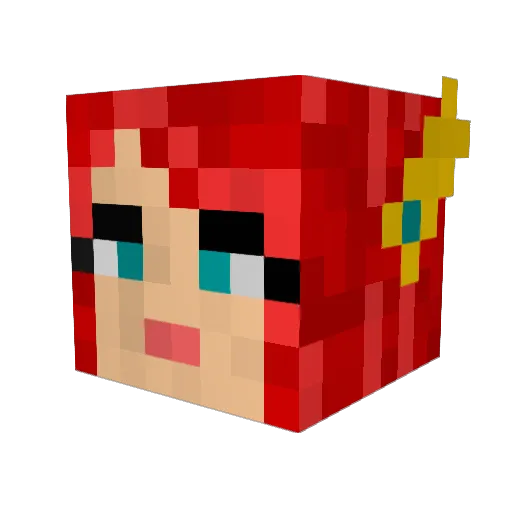 Snuskemus Minecraft avatar head, 3D render