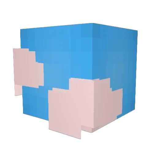 Snuuwi Minecraft avatar head, 3D render