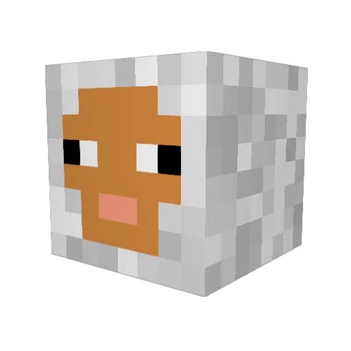 Snuv Minecraft avatar head, 3D render