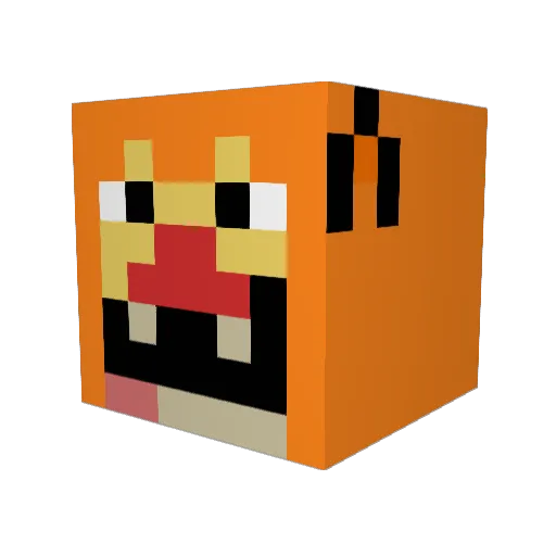 Snux Minecraft avatar head, 3D render