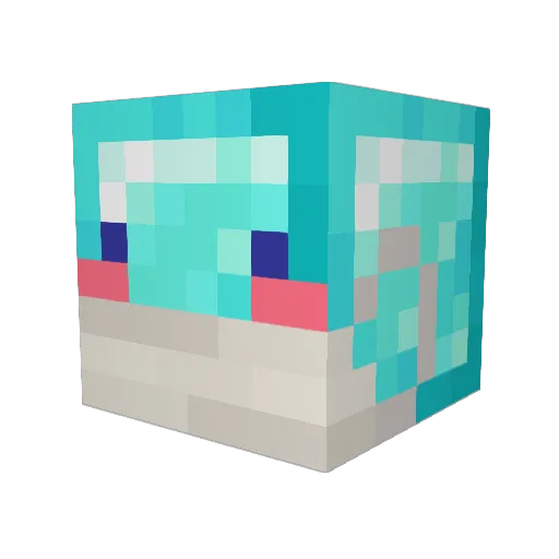 SnuzMerchant Minecraft avatar head, 3D render