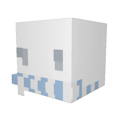SnwyMC Minecraft avatar head, 3D render
