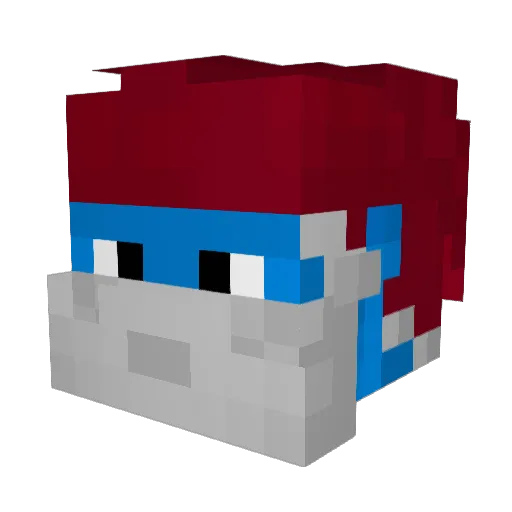 Snydd Minecraft avatar head, 3D render