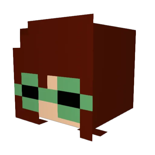 Snyveee Minecraft avatar head, 3D render