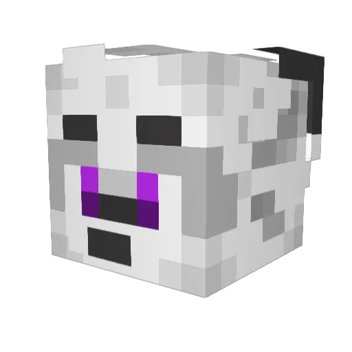 Snywy Minecraft avatar head, 3D render