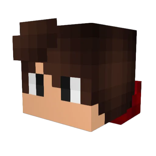 Snyzi Minecraft avatar head, 3D render