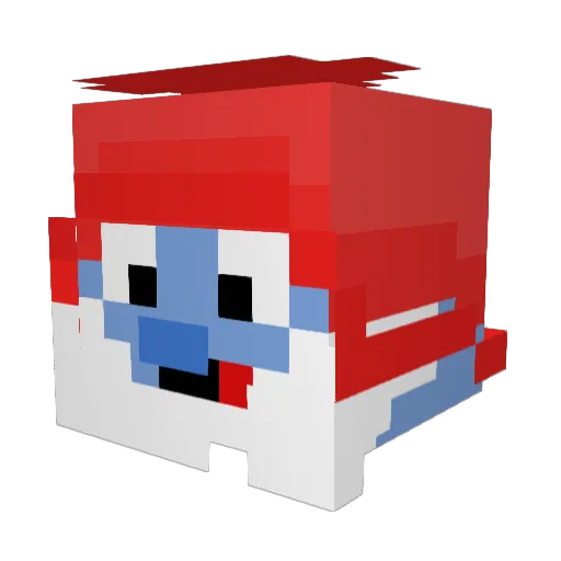 So22 Minecraft avatar head, 3D render