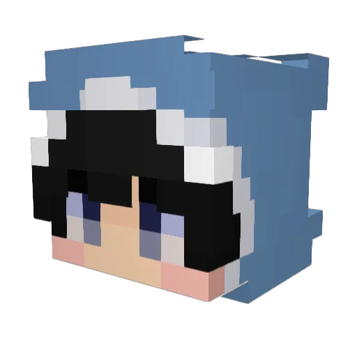 SoAbaa Minecraft avatar head, 3D render