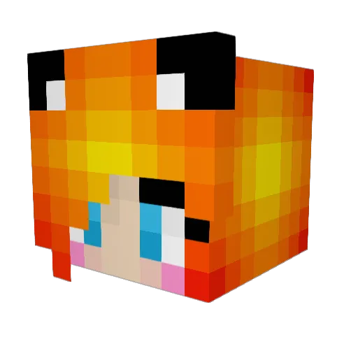 SoAngel Minecraft avatar head, 3D render