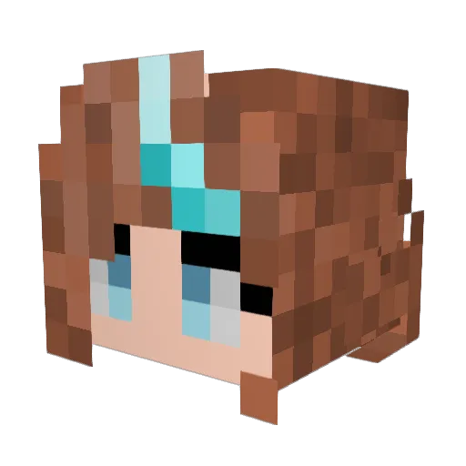 SoBelle Minecraft avatar head, 3D render