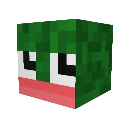 SoCentral Minecraft avatar head, 3D render