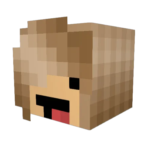SoDakine Minecraft avatar head, 3D render