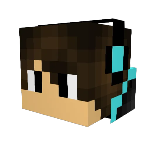 SoFastRn Minecraft avatar head, 3D render