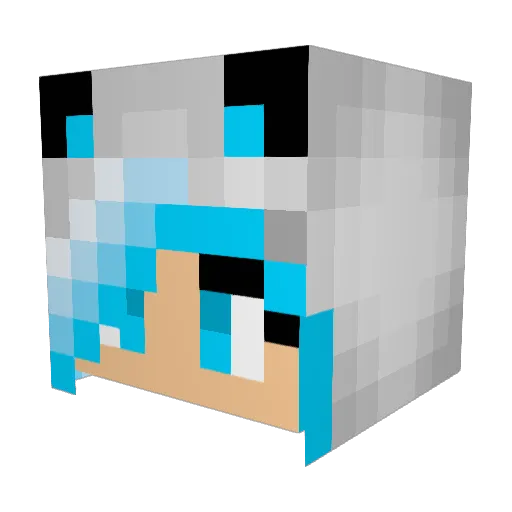 SoIPlayMinecraft Minecraft avatar head, 3D render