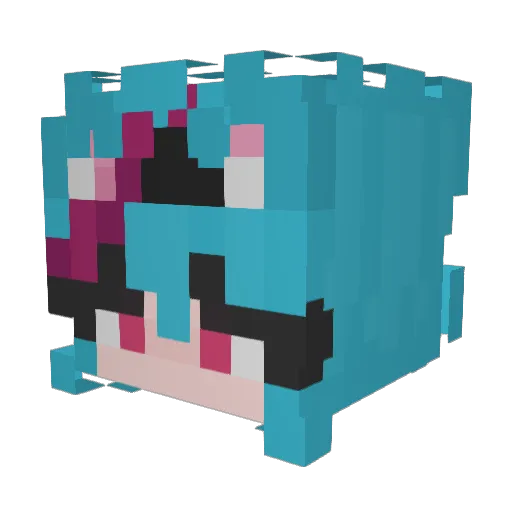 SoIconic_ Minecraft avatar head, 3D render