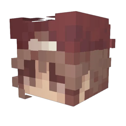SoItsSoya Minecraft avatar head, 3D render