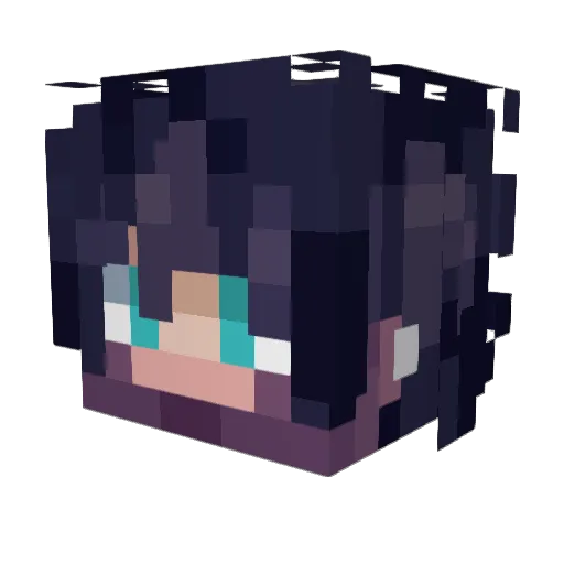 SoJcub Minecraft avatar head, 3D render