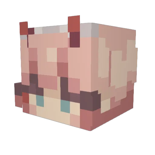 SoKss12 Minecraft avatar head, 3D render