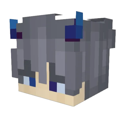 SoLiDGhOsTy Minecraft avatar head, 3D render