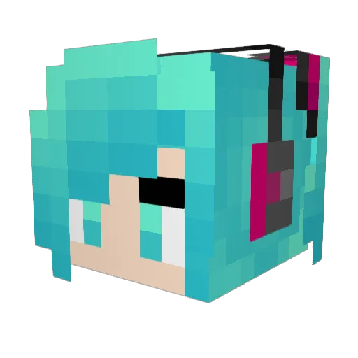 SoLittleBear Minecraft avatar head, 3D render