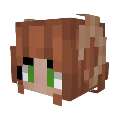 SoNGinger Minecraft avatar head, 3D render