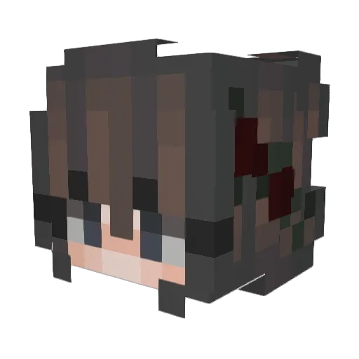 SoNeqi Minecraft avatar head, 3D render