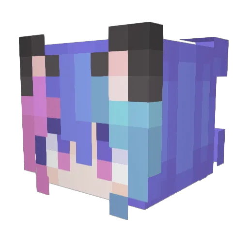 SoNiceQQ Minecraft avatar head, 3D render