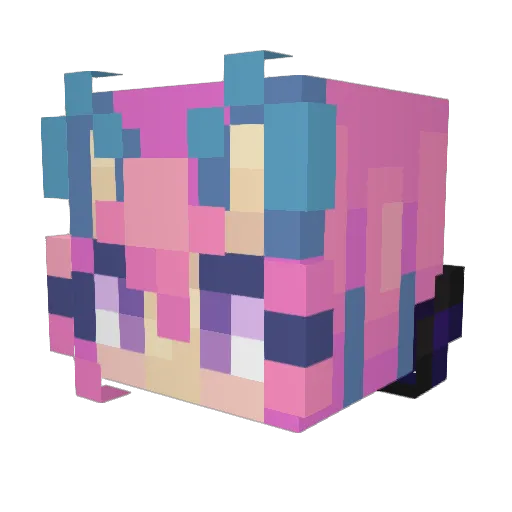SoRaBlock Minecraft avatar head, 3D render