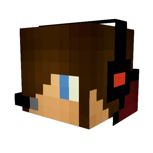 SoRrtyX Minecraft avatar head, 3D render