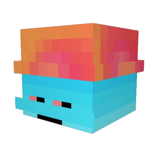SoSaaaaD_ Minecraft avatar head, 3D render
